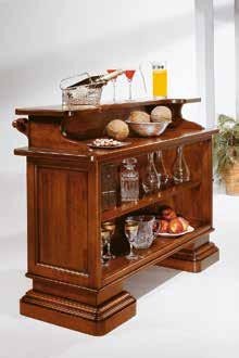 Mobile bar classico arte povera  in legno di pioppo tinta noce