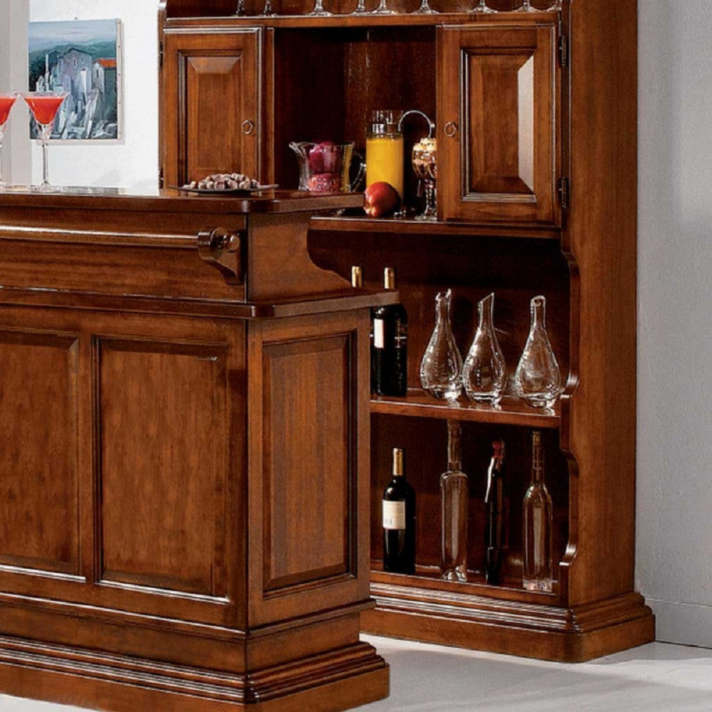 Mobile bar classico arte povera  in legno di pioppo tinta noce