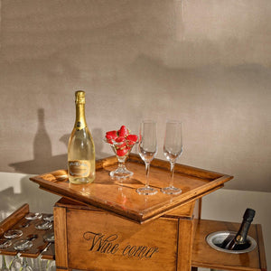 Mobile bar classico legno portabottiglie 48x48x110