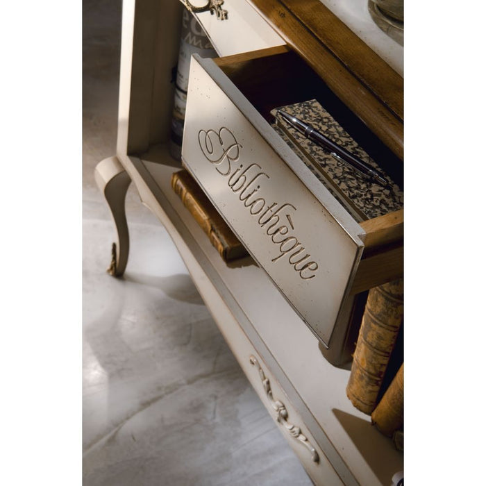 Mobile bar legno portabottiglie shabby 120x35x82