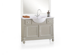 Mobile in legno bagno 2 porte e 2 cassetti tortora