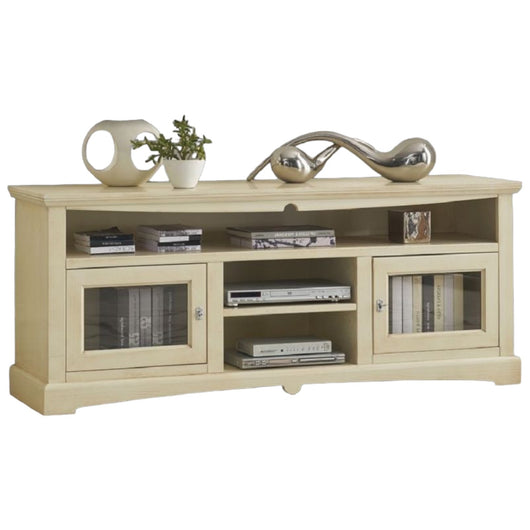 Mobile porta tv goccia 170*46*69h, legno, colore avorio