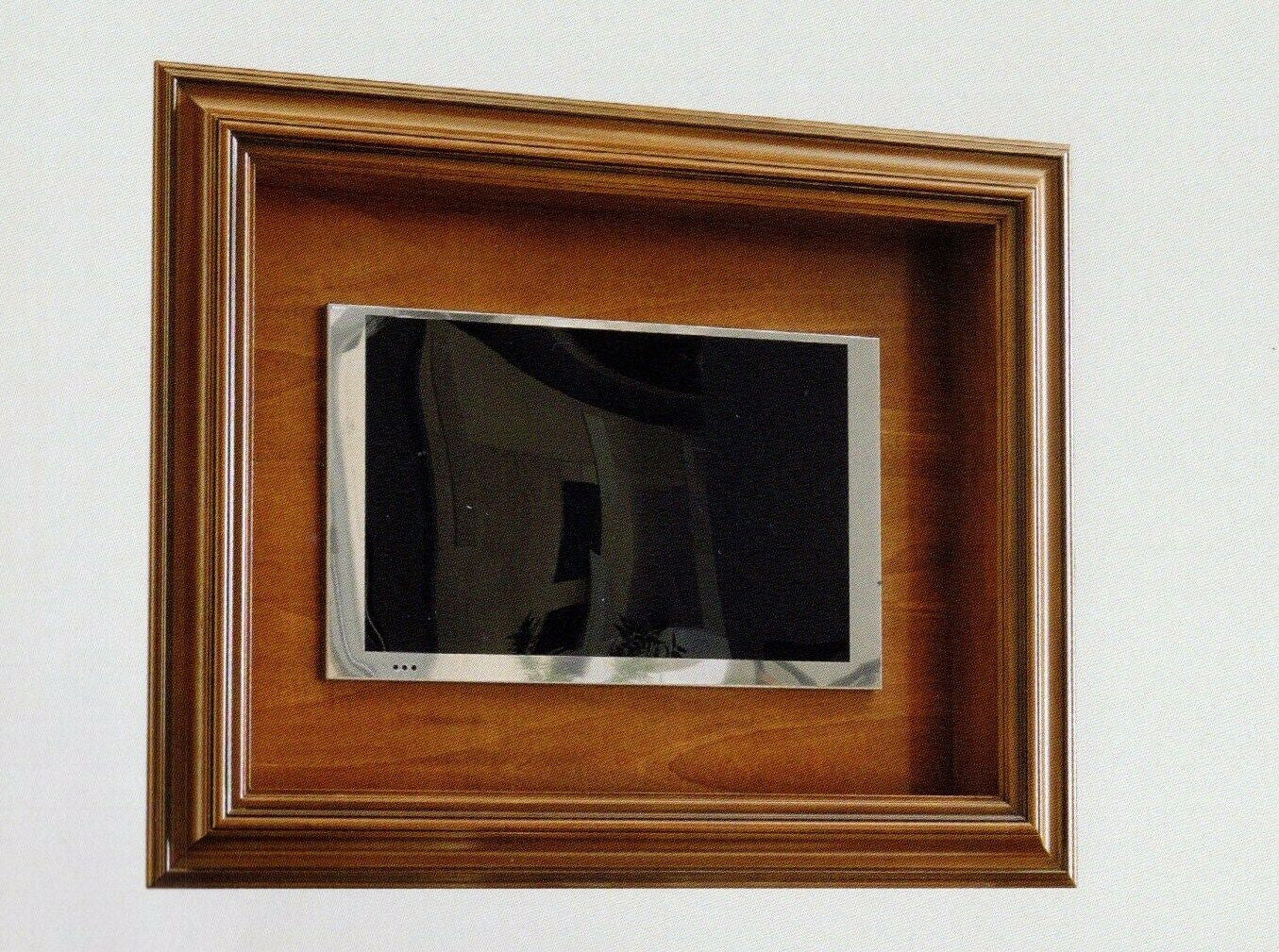 Cornice porta tv in legno a parete laccato o noce x soggiorno - Mobili 2G