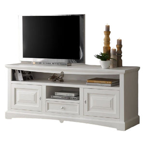 Mobile porta tv goccia classico legno bianco 170x46x69 - Mobili 2G