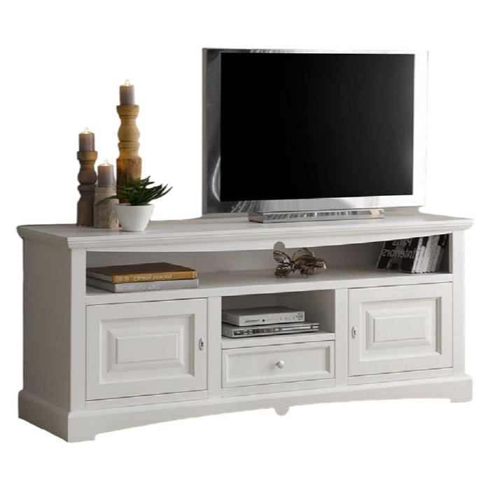 Mobile porta tv goccia classico legno bianco 170x46x69 - Mobili 2G