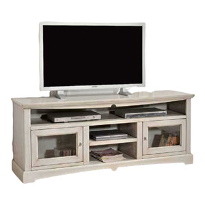 Mobile porta tv goccia legno grigio patinato arte povera 170x46x69