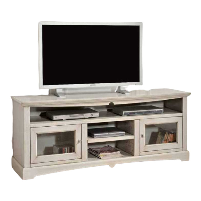 Mobile porta tv goccia legno grigio patinato arte povera 170x46x69