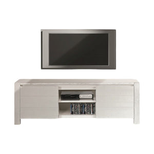 Mobile porta tv in legno abete bianco spazzolato 165x45 h.55 (649) - Mobili 2G
