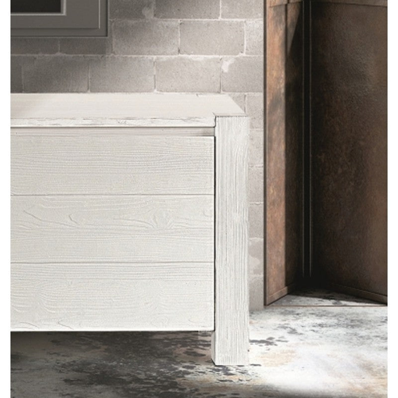 Mobile porta tv in legno abete bianco spazzolato 165x45 h.55 (649) - Mobili 2G