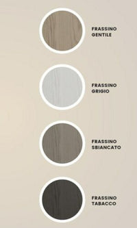 Mobile porta tv in legno con 2 vetrine in frassino