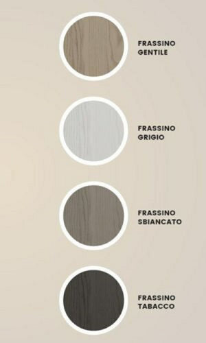 Mobile porta tv in legno con 2 vetrine in frassino