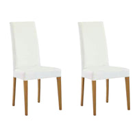 Set 2 sedie moderne legno ecopelle imbottita bianco (615) - Mobili 2G