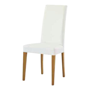 Set 2 sedie moderne legno ecopelle imbottita bianco (615) - Mobili 2G