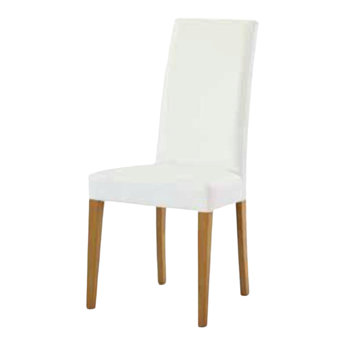 Set 2 sedie moderne legno ecopelle imbottita bianco (615) - Mobili 2G