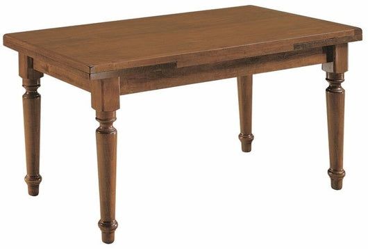 Tavolo allungabile gambe tornite in legno arte povera cm 160x85