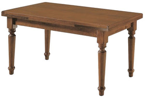 Tavolo allungabile gambe tornite in legno arte povera cm 160x85