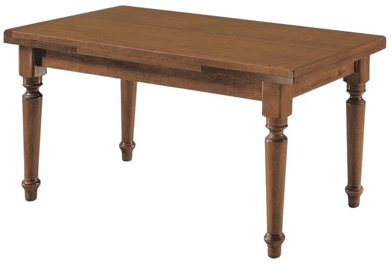 Tavolo allungabile gambe tornite in legno arte povera cm 160x85