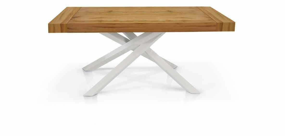 Tavolo con 2 allunghe, finitura rovere nodato - Mobili 2G