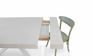 Tavolo con 2 allunghe, finitura rovere nodato - Mobili 2G