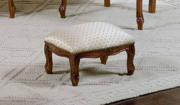 Panca imbottita in legno intagliato con fregi - Mobili 2G