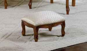 Panca imbottita in legno intagliato con fregi - Mobili 2G