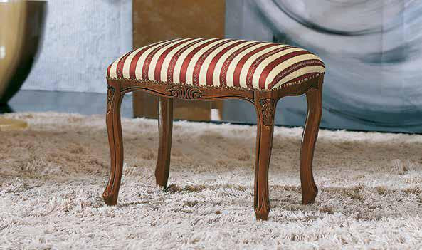 Panca imbottita in legno intagliato con fregi - Mobili 2G