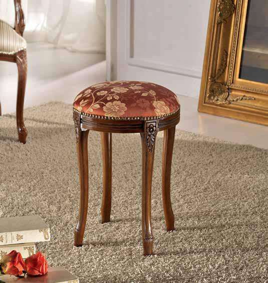 Panca imbottita in legno intagliato con fregi - Mobili 2G