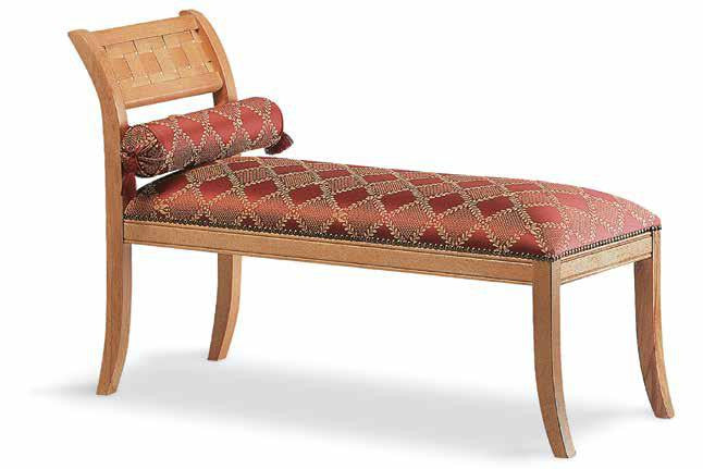 Panca imbottita in legno intagliato con fregi - Mobili 2G