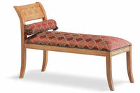 Panca imbottita in legno intagliato con fregi - Mobili 2G