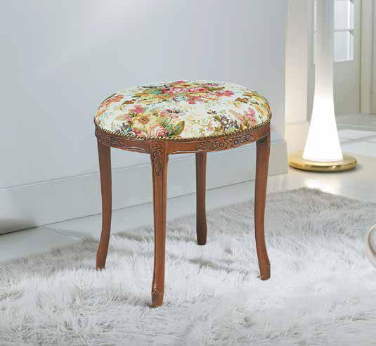 Panca imbottita in legno intagliato con fregi - Mobili 2G