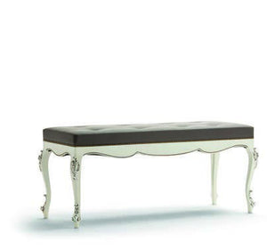 Panchetta classica in legno laccato bianco l.130 p.50 h.55 - Mobili 2G