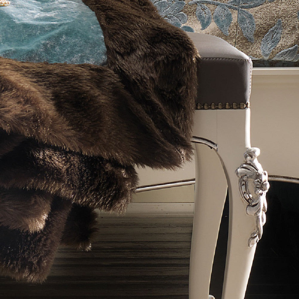 Panchetta classica in legno laccato bianco l.130 p.50 h.55 - Mobili 2G