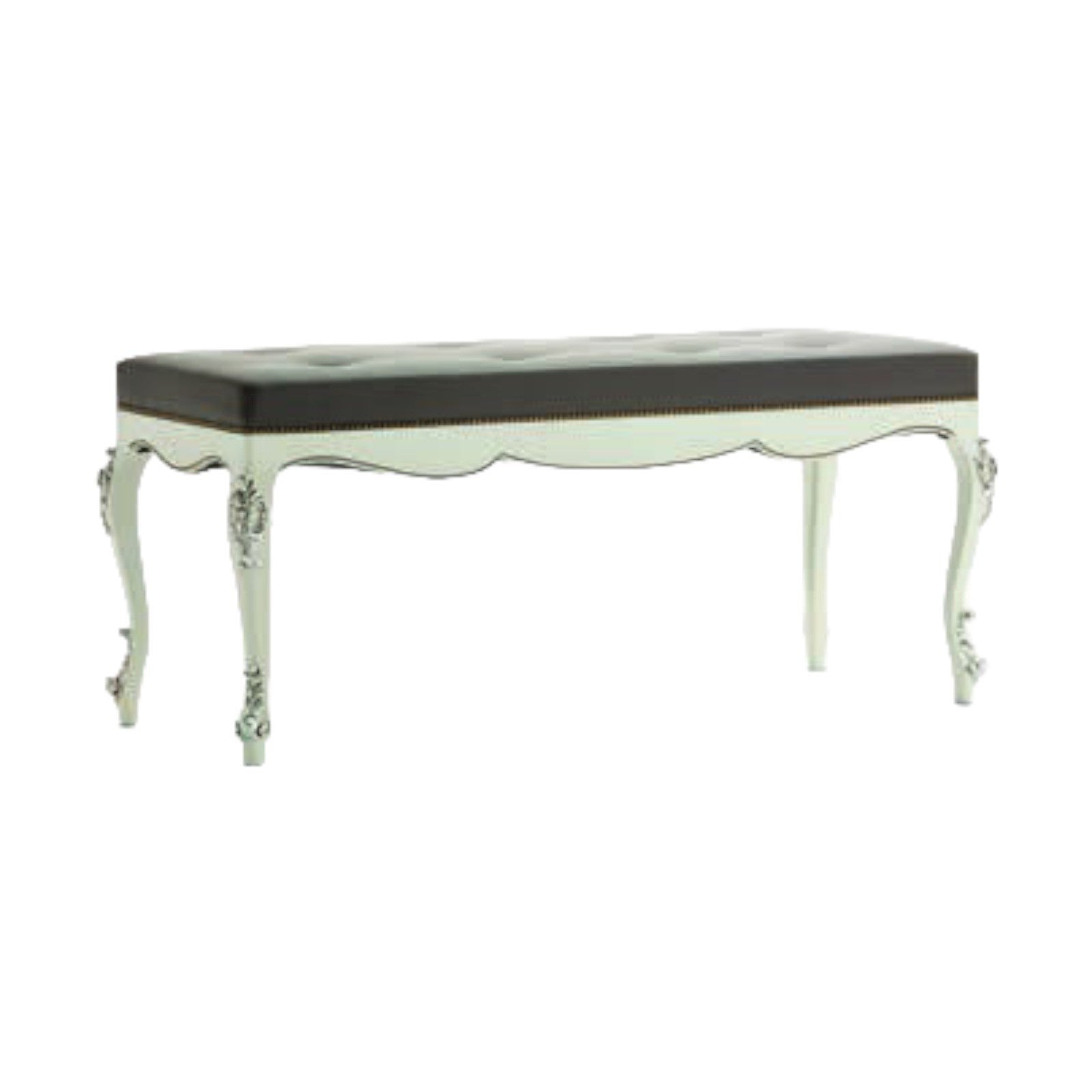 Panchetta classica in legno laccato bianco l.130 p.50 h.55 - Mobili 2G