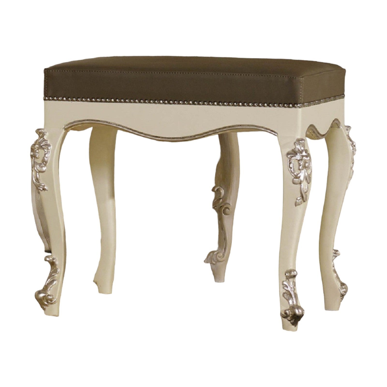 Panchetta classica in legno laccato bianco l.60 p.50 h.54 - Mobili 2G