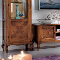 Parete attrezzata classica intarsio legno bassano - Mobili 2G