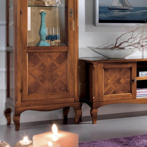 Parete attrezzata classica intarsio legno bassano - Mobili 2G