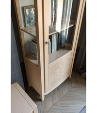 Parete attrezzata con colonne e base in legno massello con decoro foglia - Mobili 2G