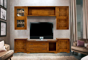 Parete attrezzata in legno finitura bassano 260x65