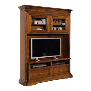 Parete attrezzata in legno tinta noce l.168 p.57 h. 235