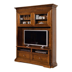 Parete attrezzata in legno tinta noce l.168 p.57 h. 235