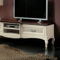 Parete attrezzata porta tv classica legno bicolore shabby - Mobili 2G
