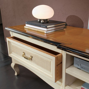 Parete attrezzata porta tv classica legno bicolore shabby - Mobili 2G