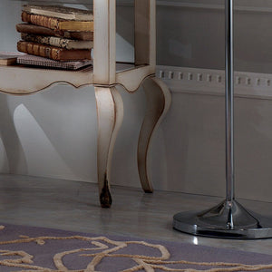 Porta telefono 1 cassetto legno bianco shabby 55x35x81 - Mobili 2G