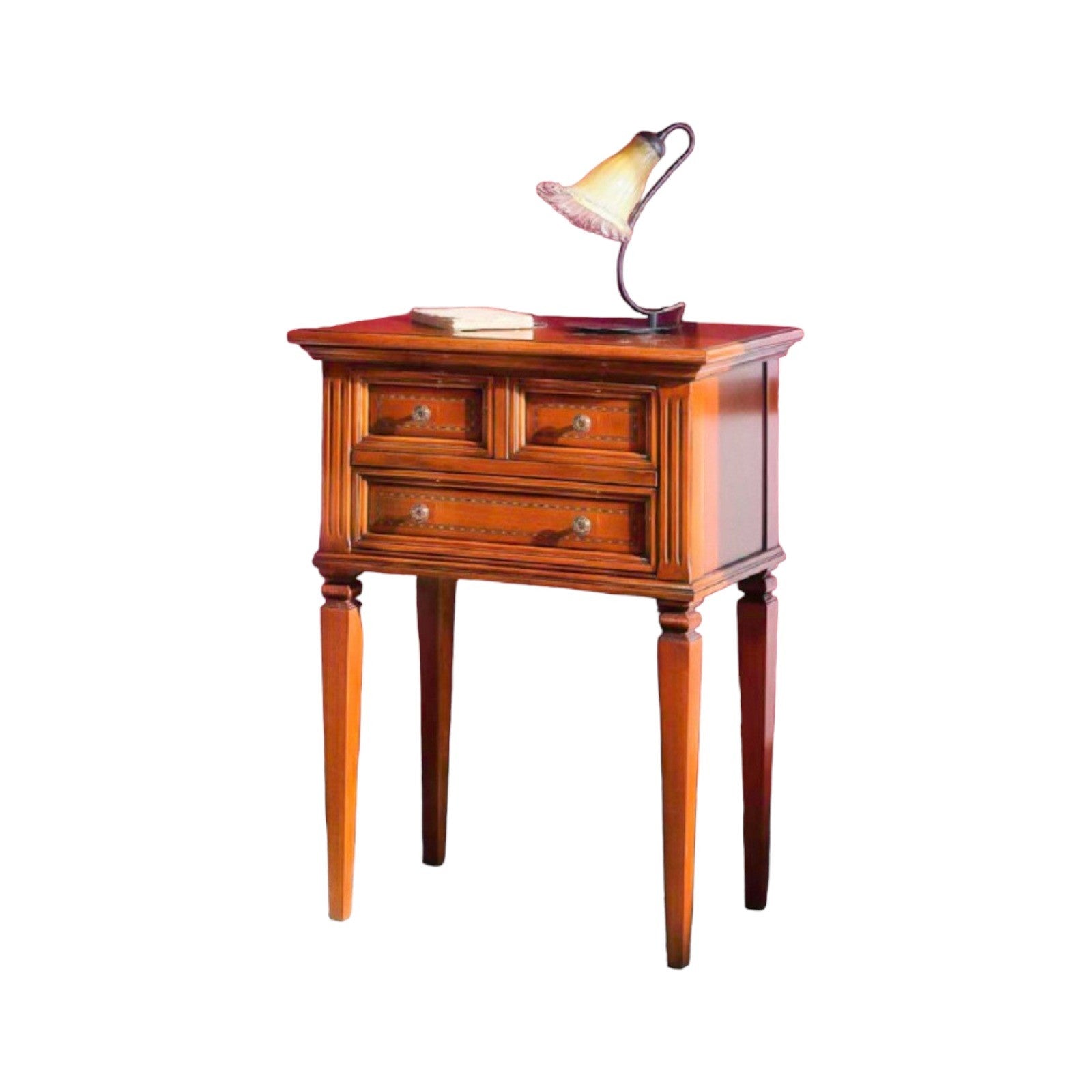 Porta telefono classico in legno 3 cassetti finitura bassano l.60 p.37 h.80 - Mobili 2G