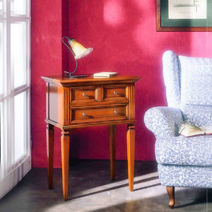 Porta telefono classico in legno 3 cassetti finitura bassano l.60 p.37 h.80 - Mobili 2G