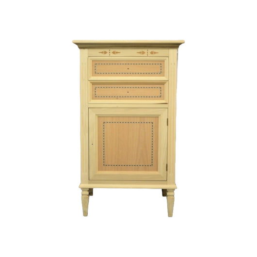 Porta telefono in legno 1 porta 2 cassetti in legno grezzo l.60 p.41 h.100 - Mobili 2G