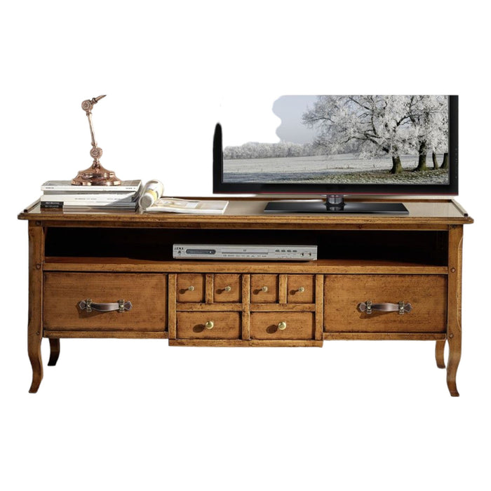 Porta tv 1 cassetto classico legno bassano 135x45x54