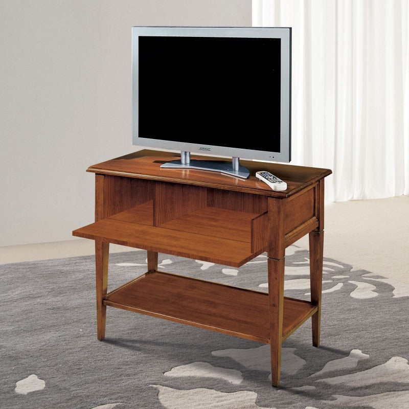 Porta tv 1 ribalta 1 ripiano classico legno bassano 90x47x73 - Mobili 2G