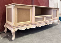 Porta tv 2 ante 2 cassetti classico barocco legno grezzo 200x60x70 - Mobili 2G