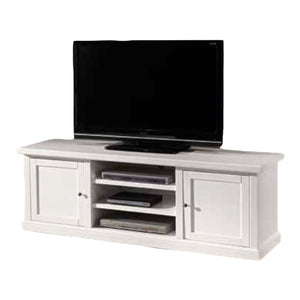 Porta tv 2 ante in legno shabby bianco 160x46x56 (1365) - Mobili 2G